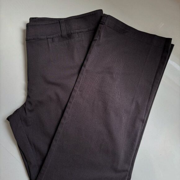Garnet Hill Pants - Garnet Hill NEW Pants 14 Cotton Dark Brown Slim Fit Zipper 4 Pockets No Tags